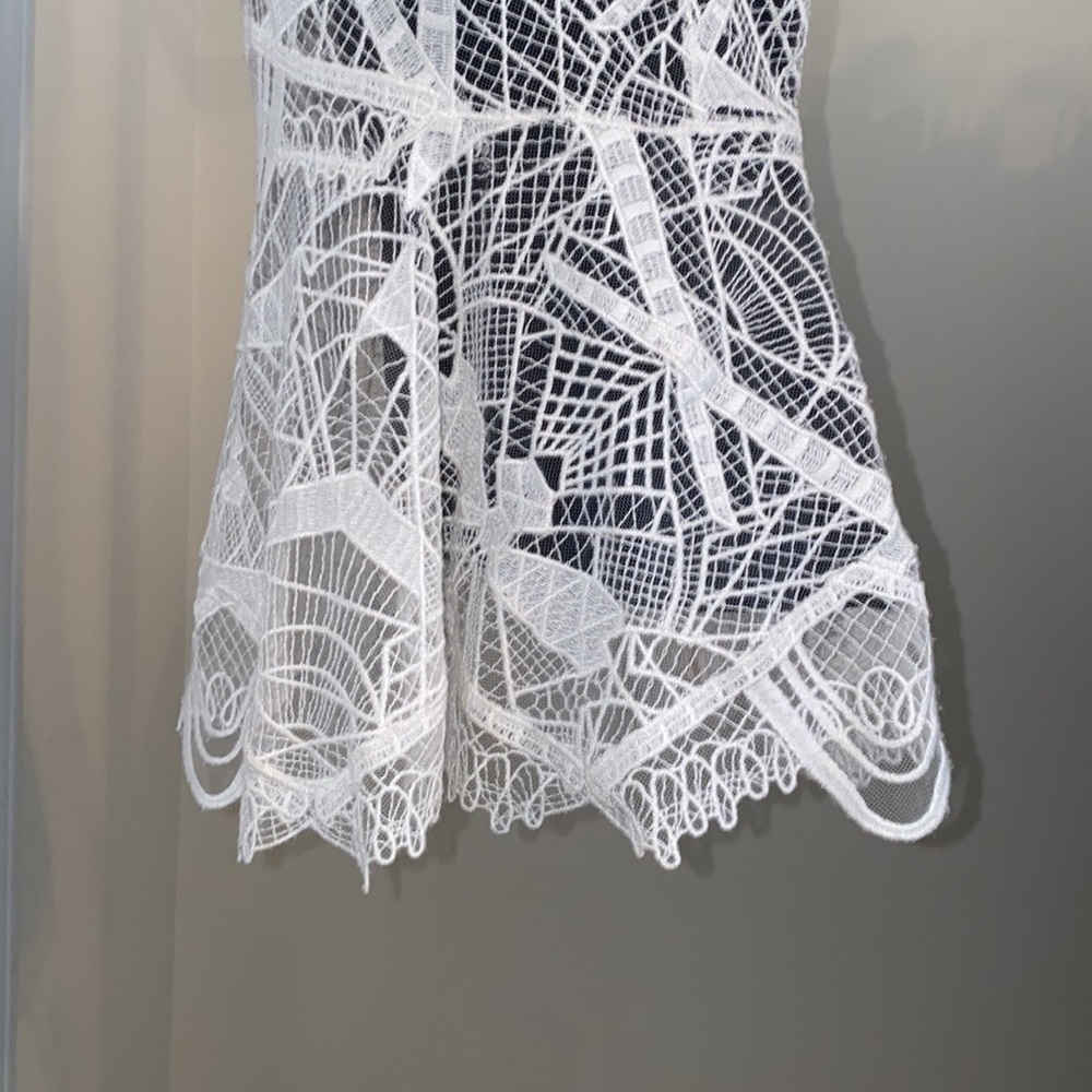 Jonathan Simkhai White Lace Collar  Peplum Top Size 2 (XSmall) - Picture 10 of 10